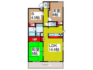 ｺｽﾓ与野ﾁｪﾛｰﾄﾞの物件間取画像